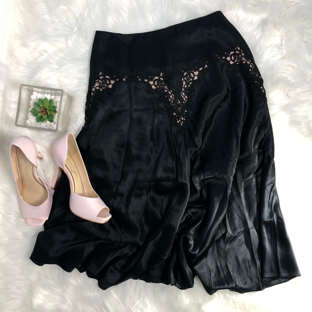 Vintage Capriccio by DIGNA Lace Black Skirt Sz 8